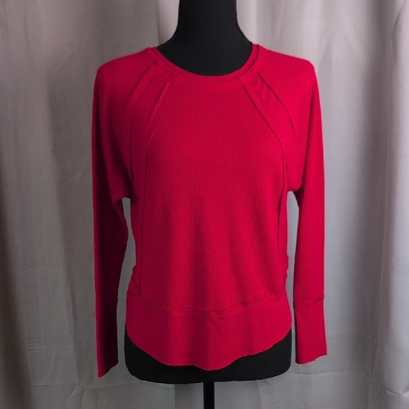 Vibrant Red Long Sleeve Top - Picture 1 of 7
